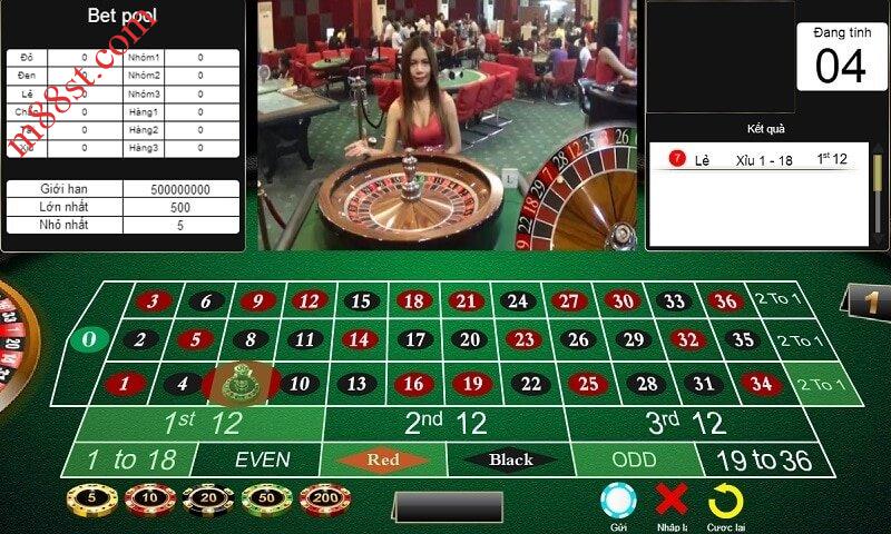 Bàn chơi Roulette