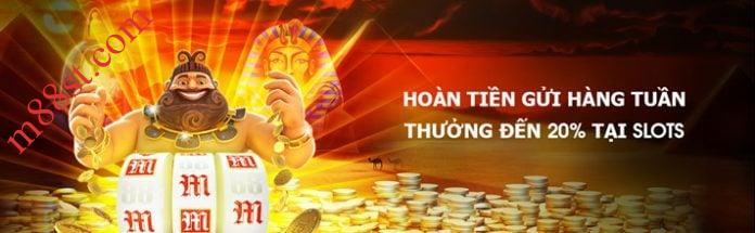 Hoàn tiền gửi hàng tuần cực cao tại trò chơi Slots